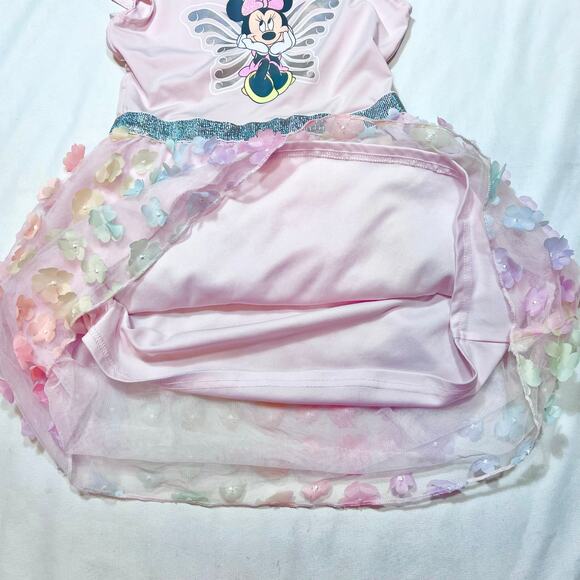 Disney Minnie Tutu Dress Girls 5T Tulle Rainbow Ballet Princess Fairy Flowers - Picture 4 of 6